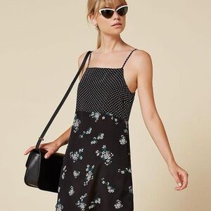 Reformation Black Floral Dress